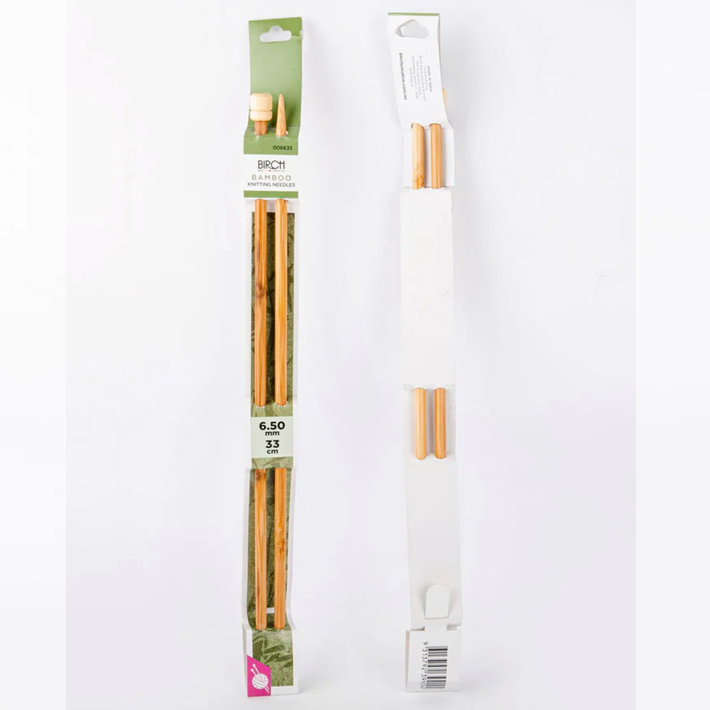 Birch Bamboo Single Pointed Knitting Needles 33cm