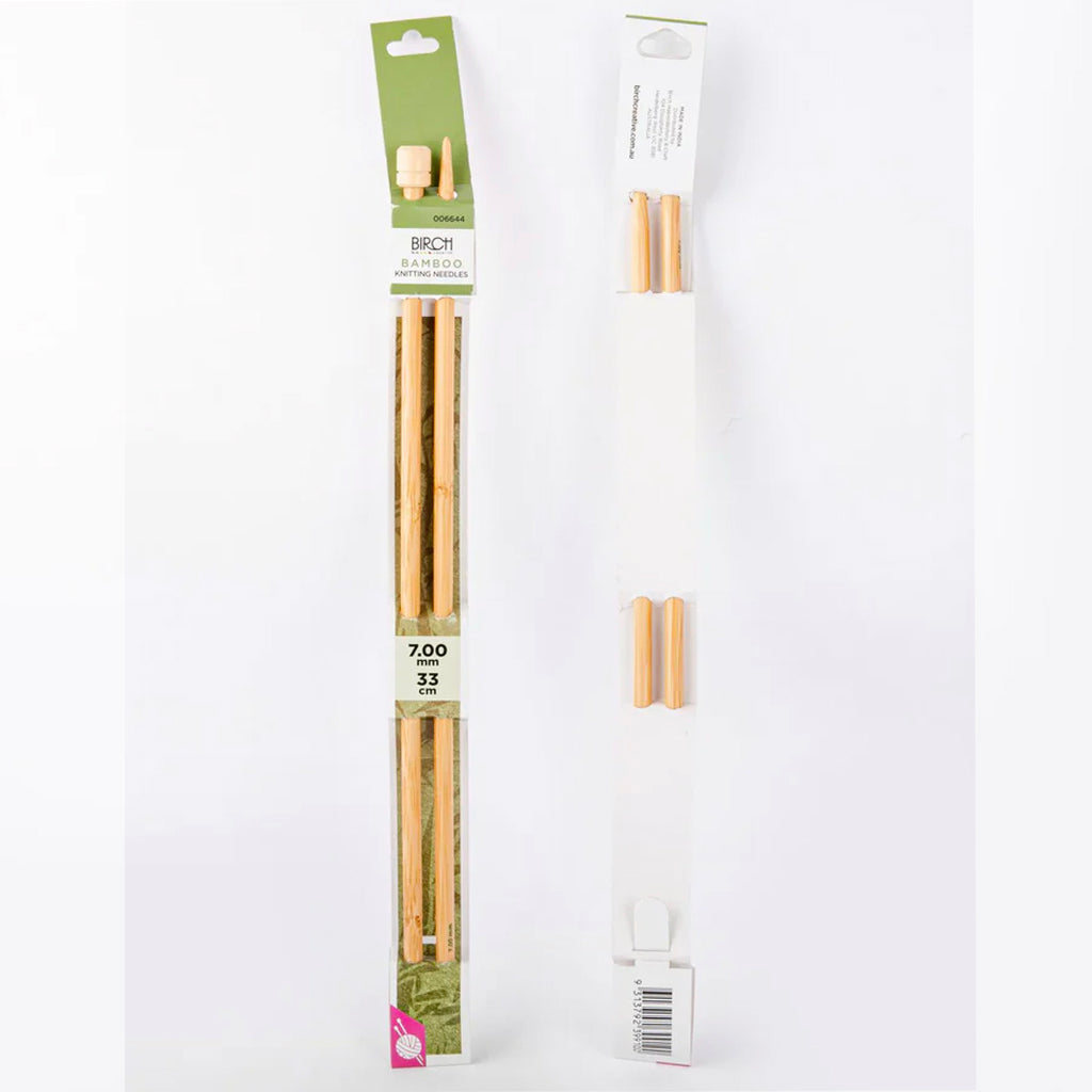 Birch Bamboo Single Pointed Knitting Needles 33cm