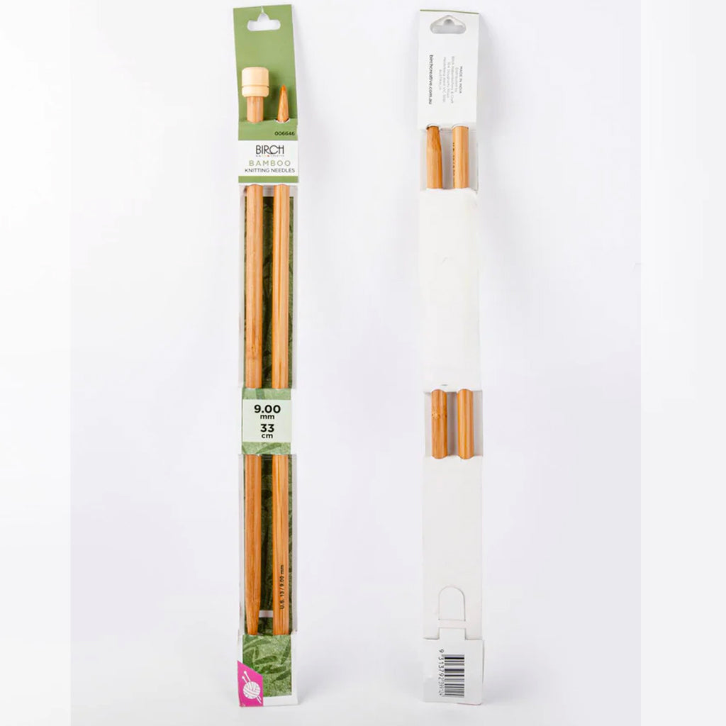 Birch Bamboo Single Pointed Knitting Needles 33cm