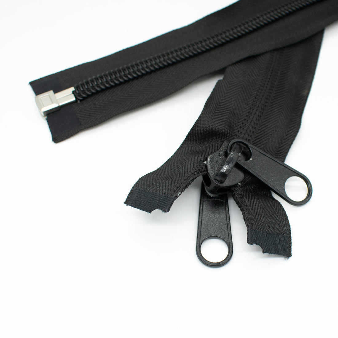 Size 10 Spiral Double Puller Slider Open Ended Reversible Zip 5M