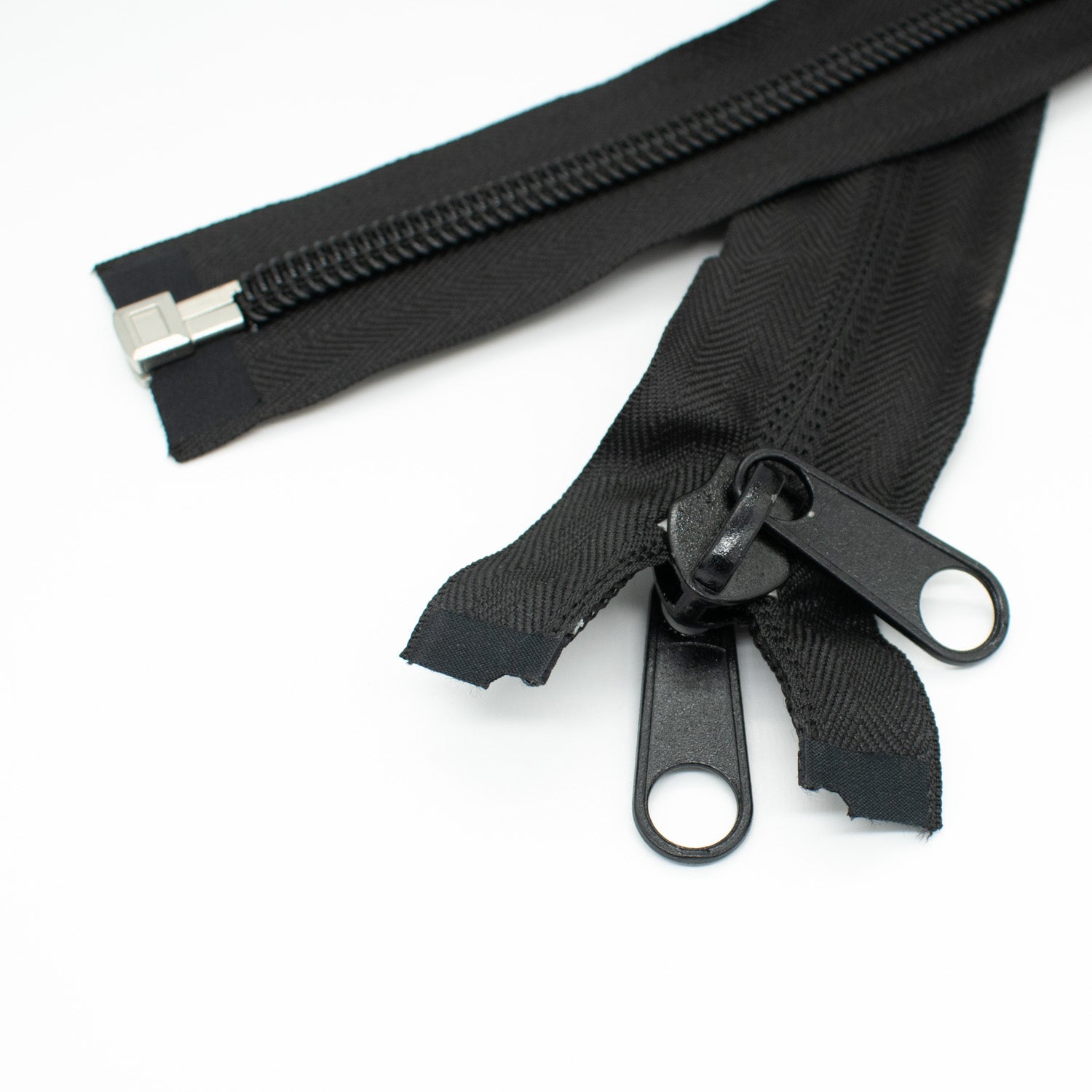 Size 10 Spiral Double Puller Slider Open Ended Reversible Zip 5M