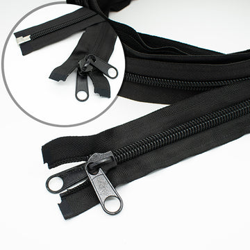Size 10 Spiral Double Puller Slider Open Ended Reversible Zip 5M