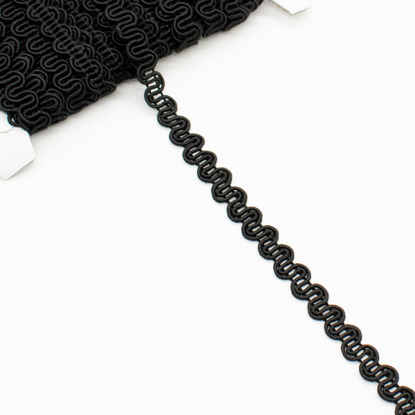 Black Braid Gimp Lace Trim