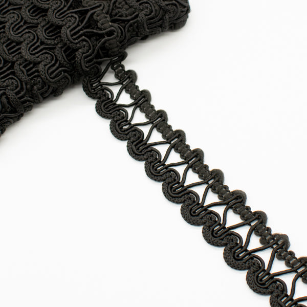 Black Braid Gimp Lace Trim