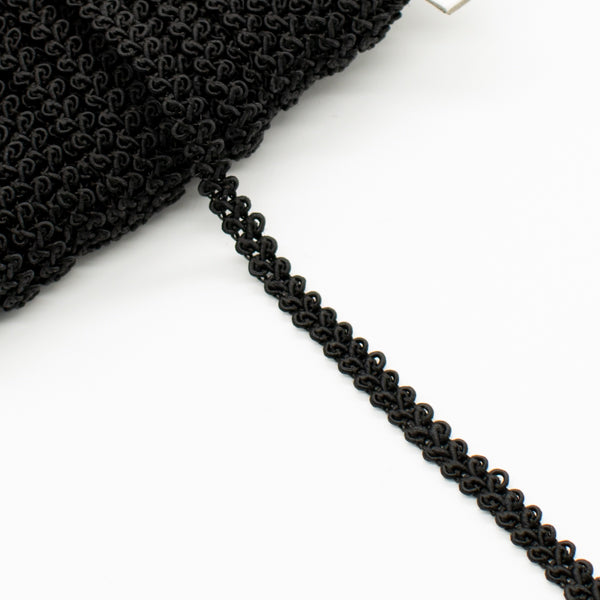 Black Braid Gimp Lace Trim