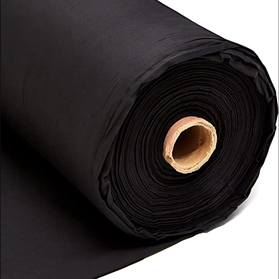 50M Roll Wide Width Cotton Fabric Black 240cm