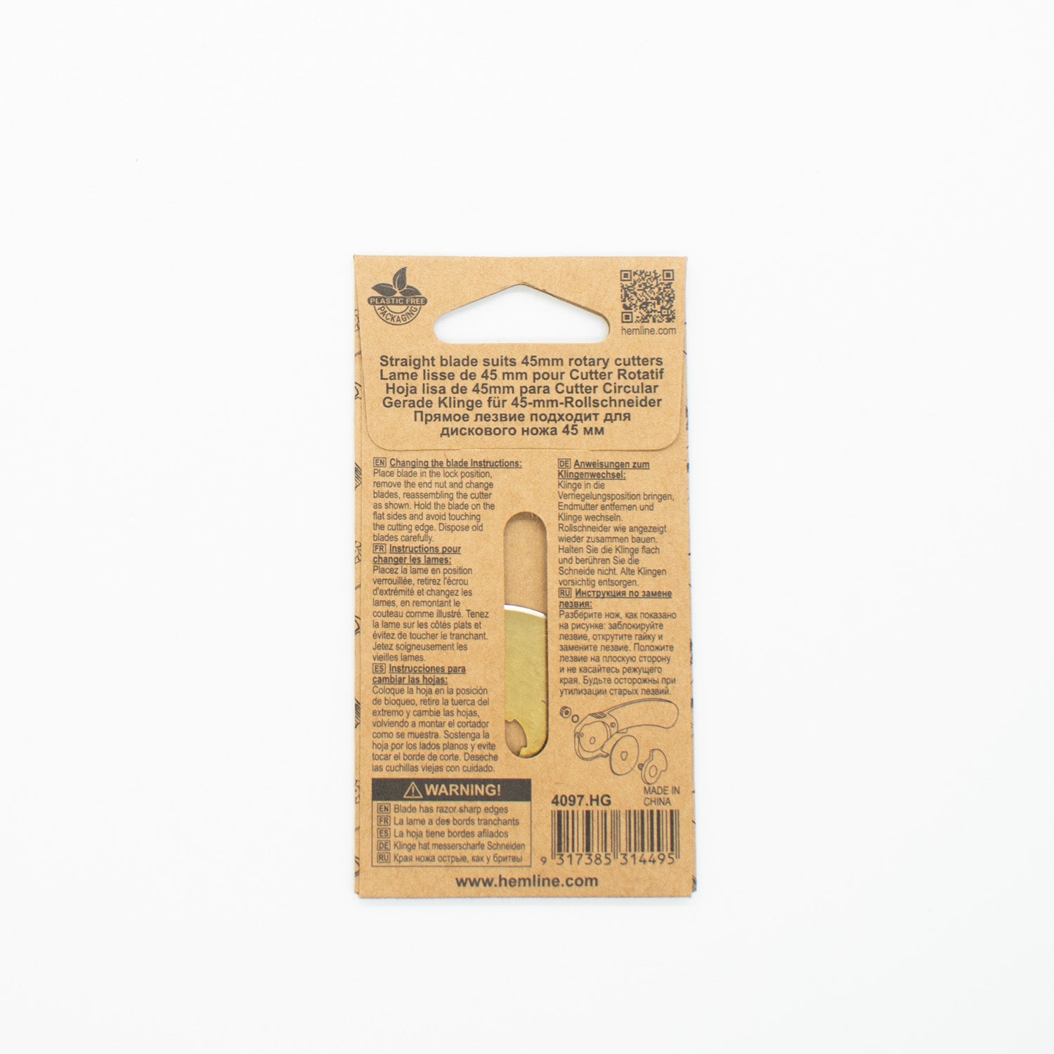 Hemline Gold 45mm Rotary Cutter Blades