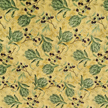 Blank Quilting Artichokes on Yellow Cotton Prints