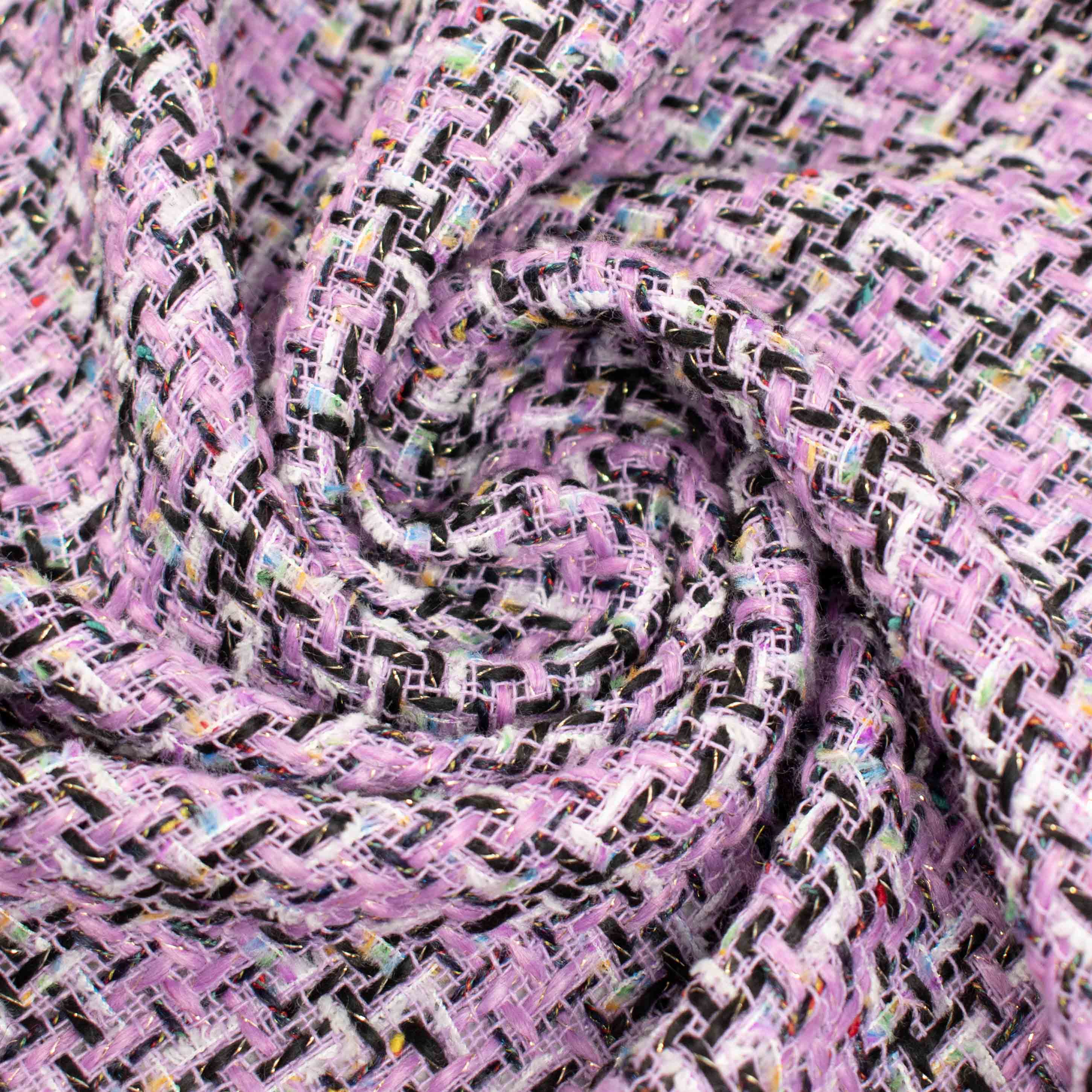 Boucle Tweed Suiting Design GZ-08 Purple