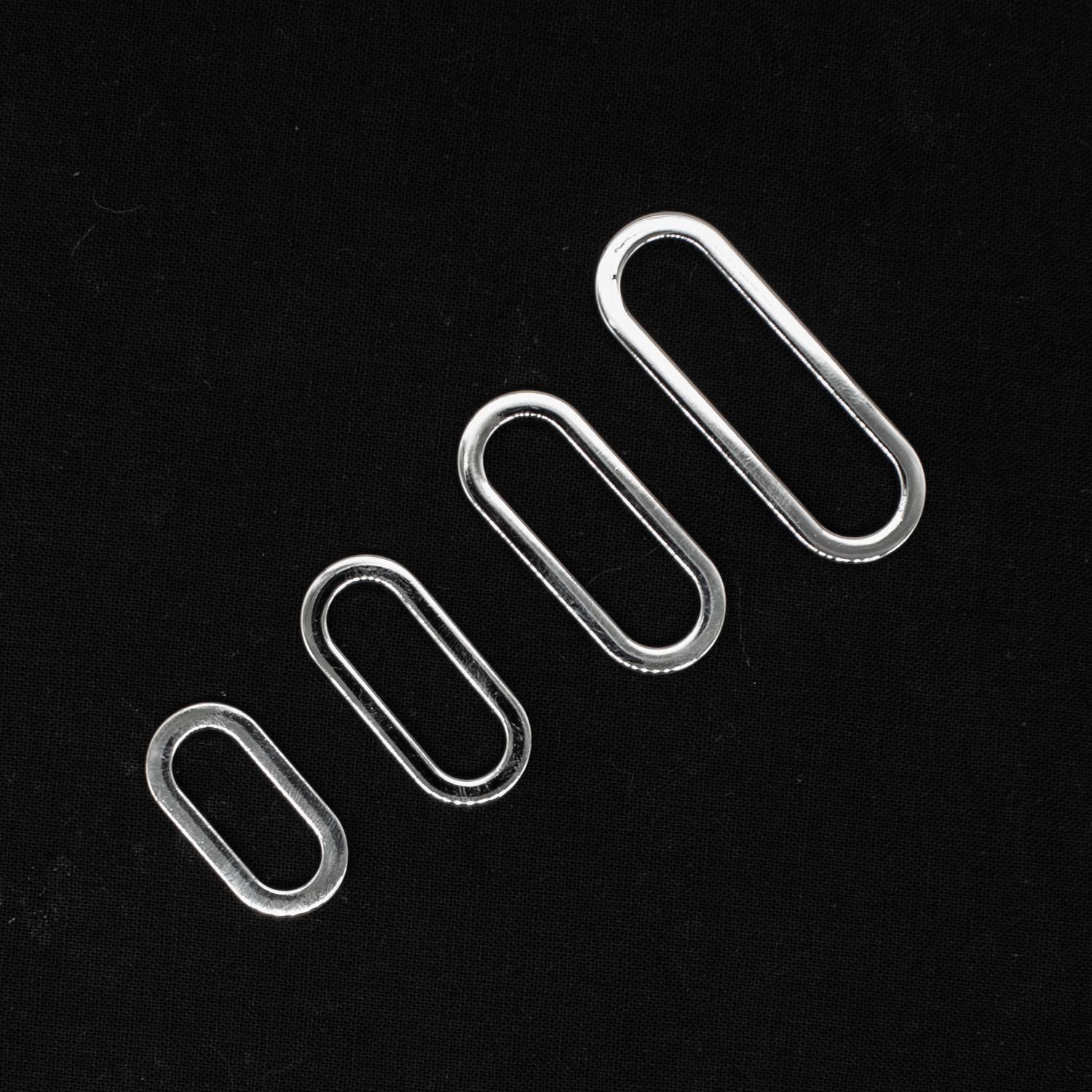 Metal Oval Ring Buckles Silver