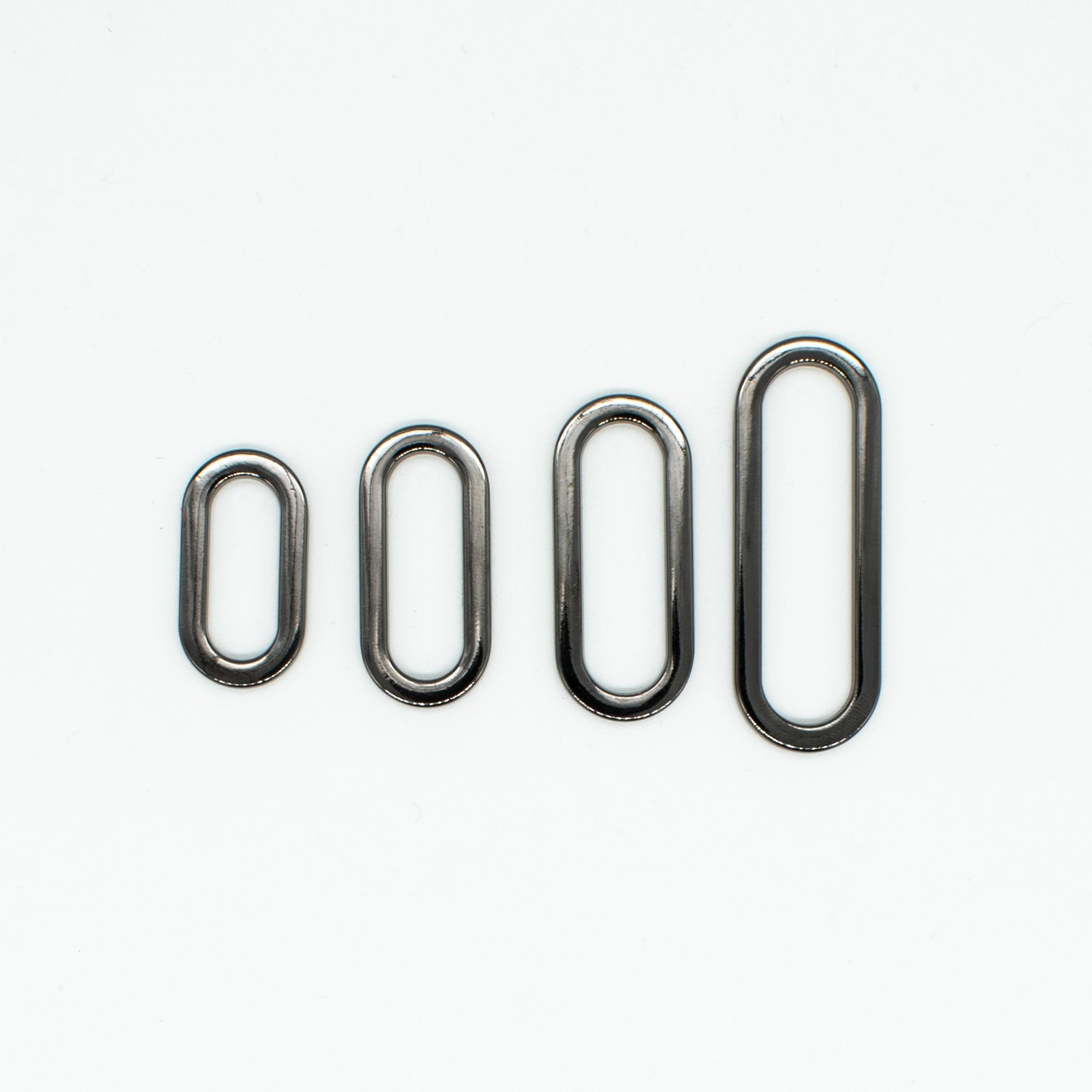 Metal Oval Ring Buckles Gun metal - Black