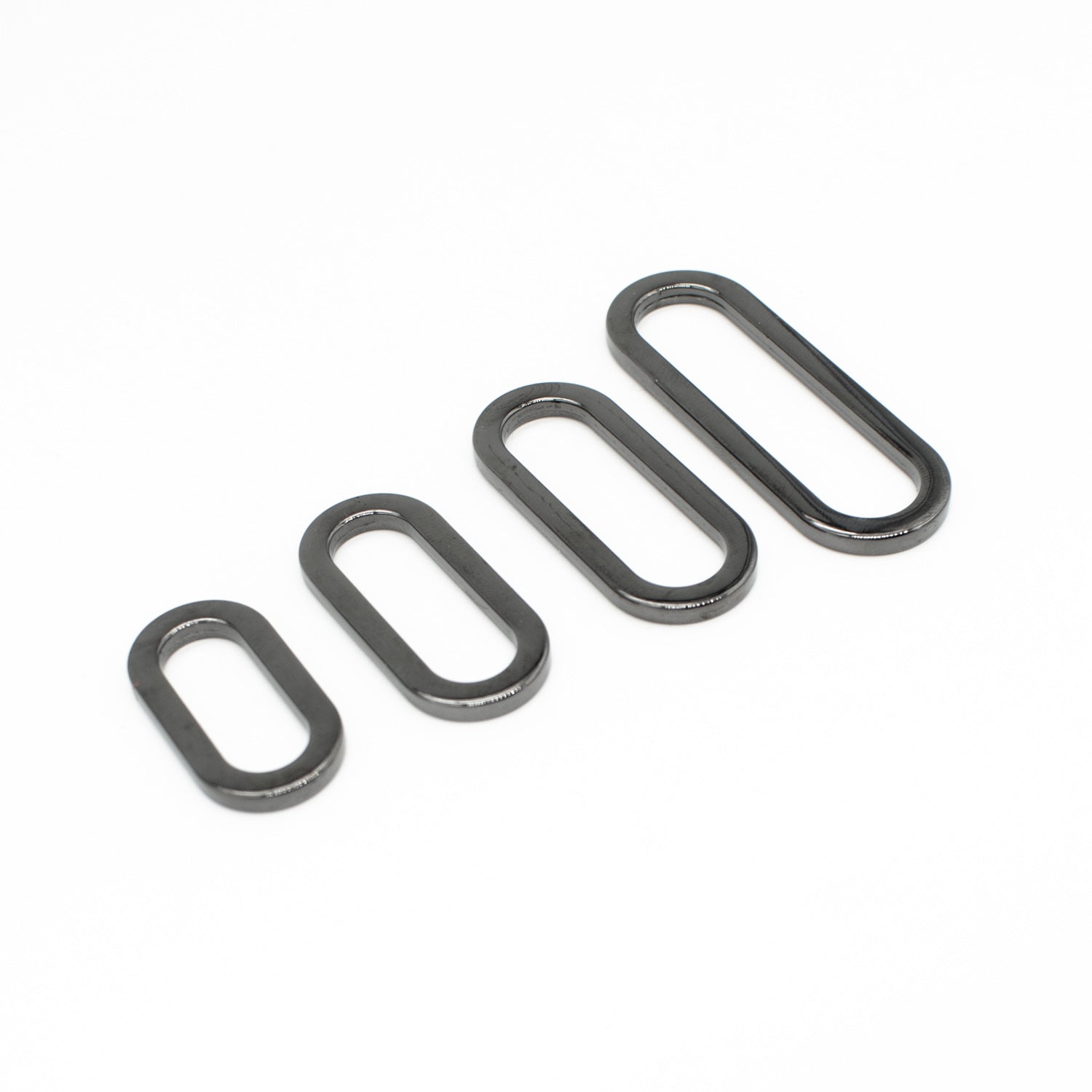 Metal Oval Ring Buckles Gun metal - Black