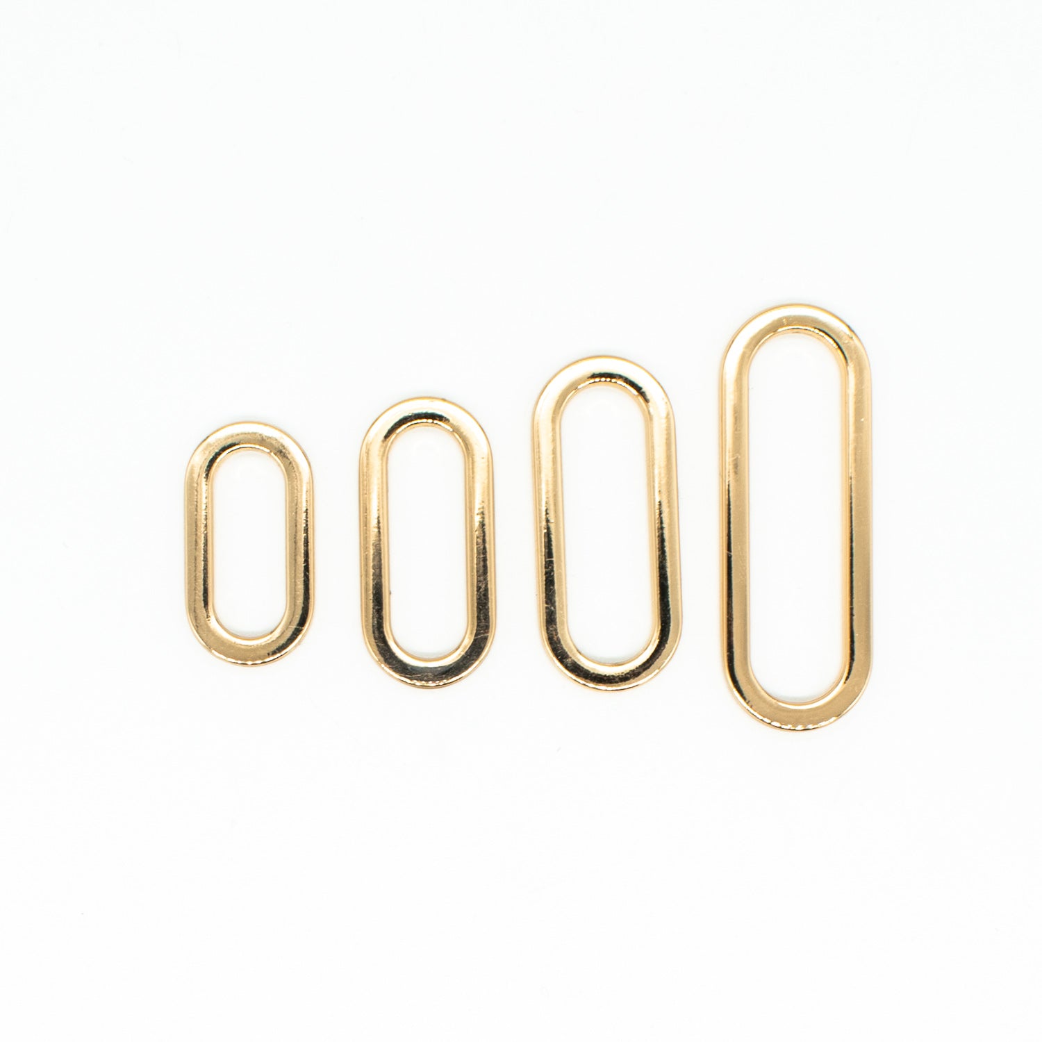 Metal Oval Ring Buckles Gold