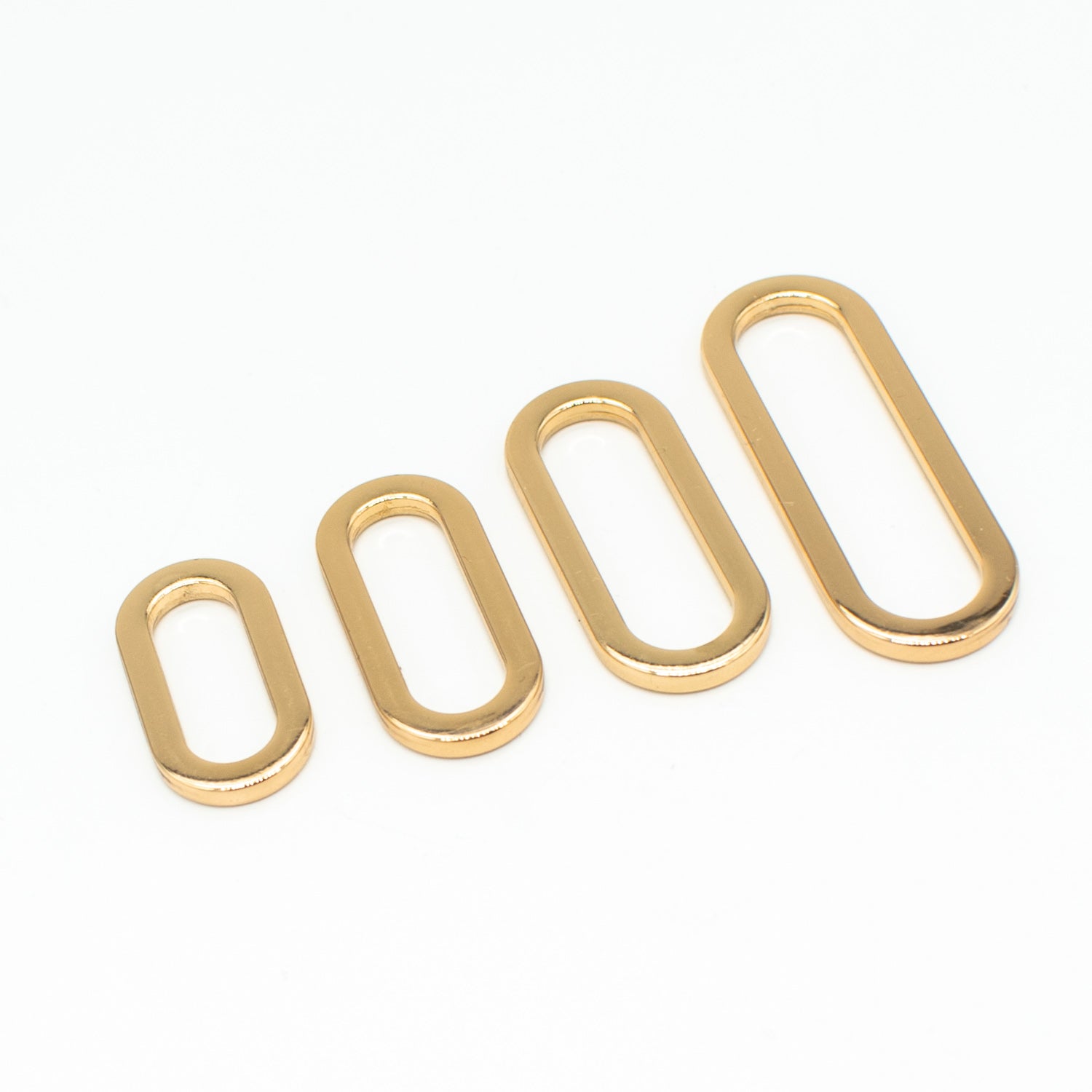 Metal Oval Ring Buckles Gold