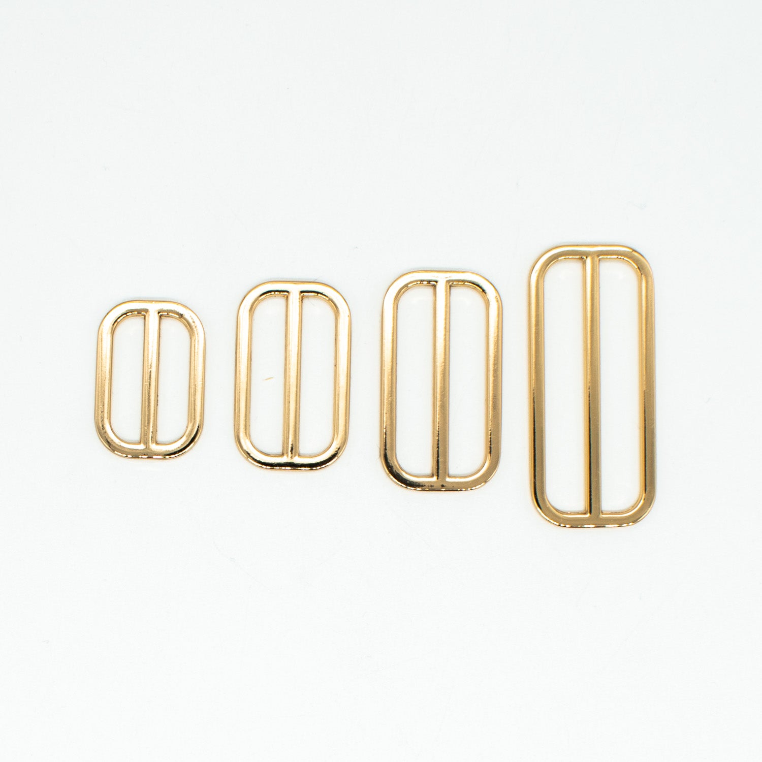 Metal Strap Bag Slider Ring Buckles Gold