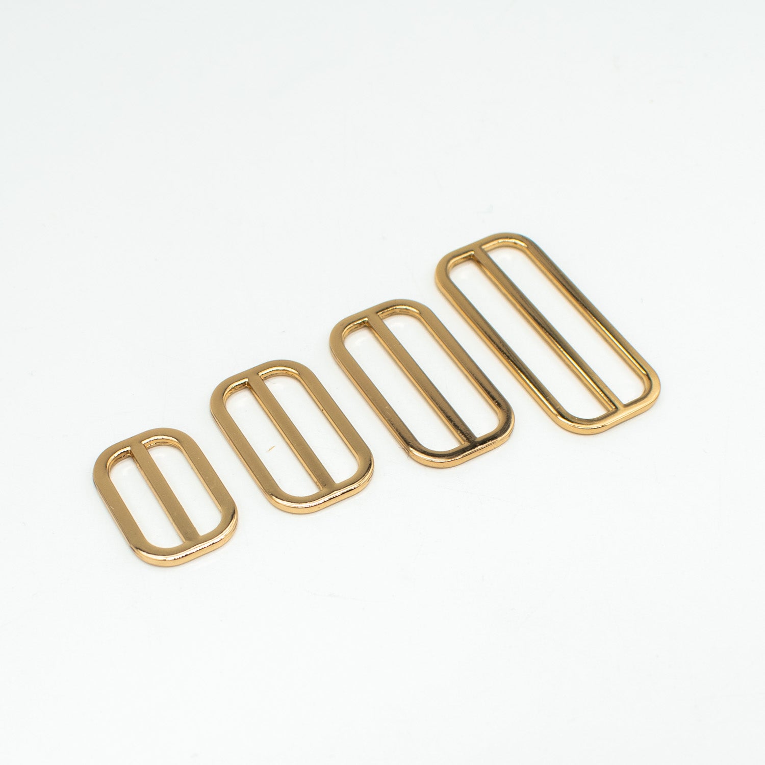 Metal Strap Bag Slider Ring Buckles Gold