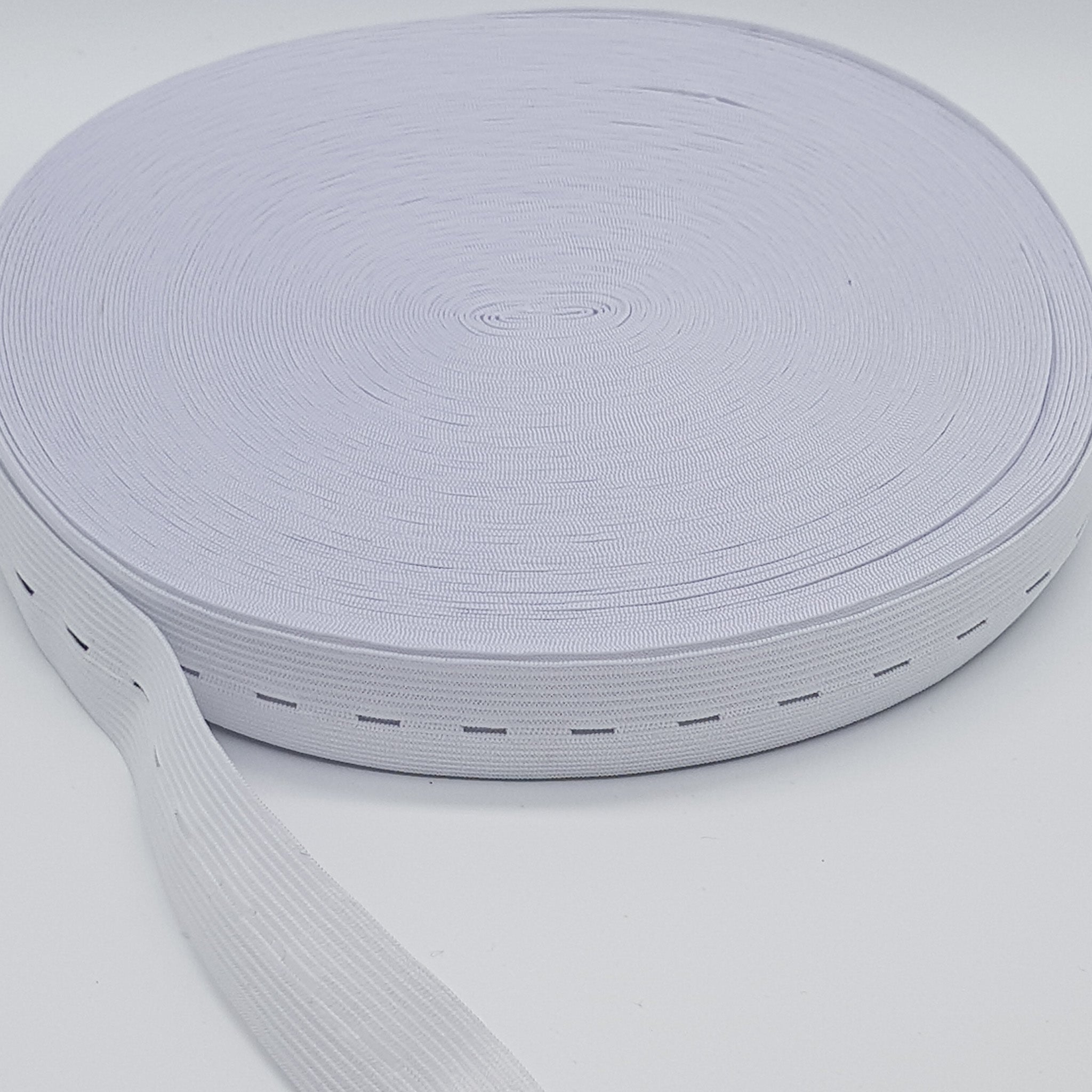 2.5cm Buttonhole Elastic 32Yds Roll