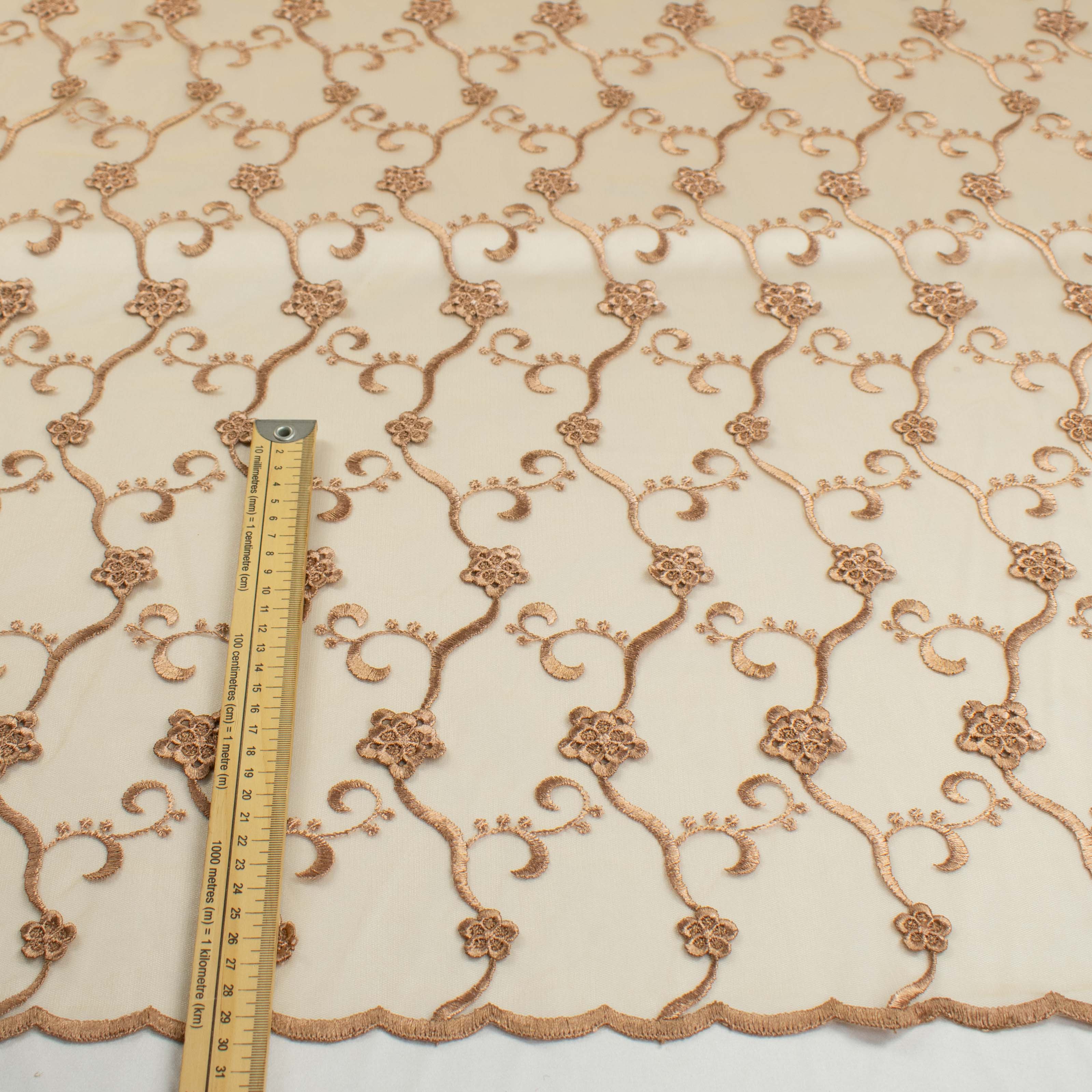 Chantilly French 3D Gold Flower Lace