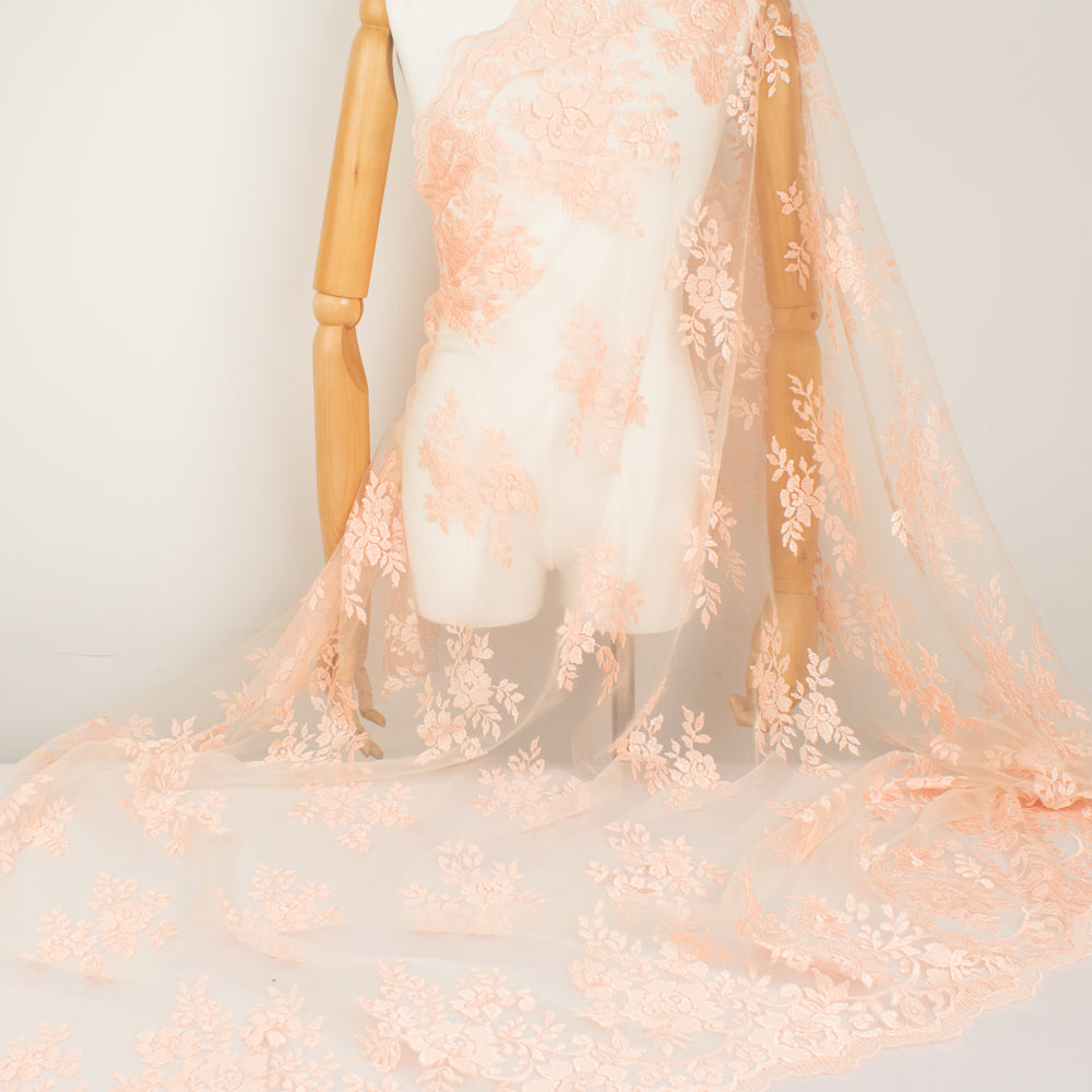 Chantilly French Lace Peach