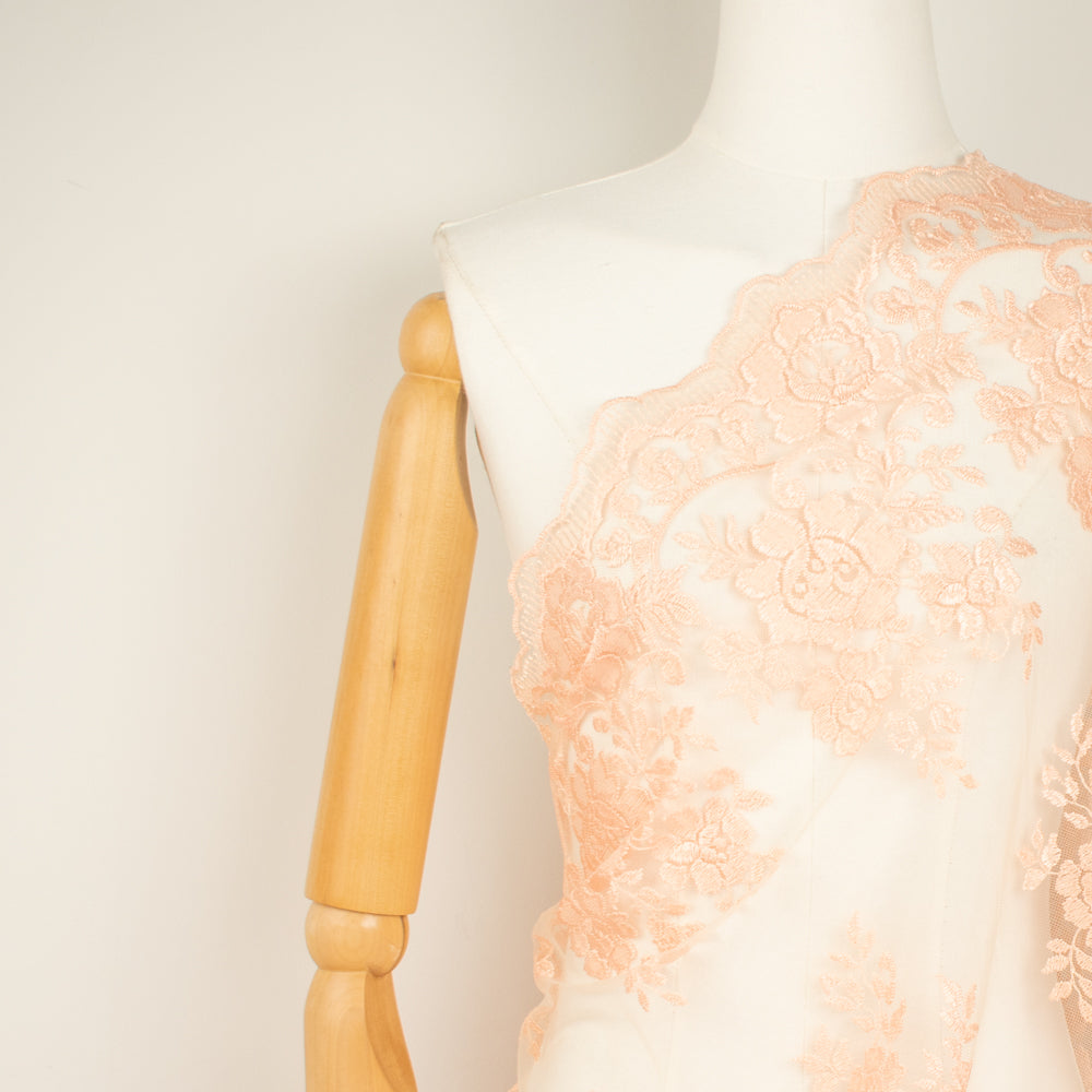Chantilly French Lace Peach