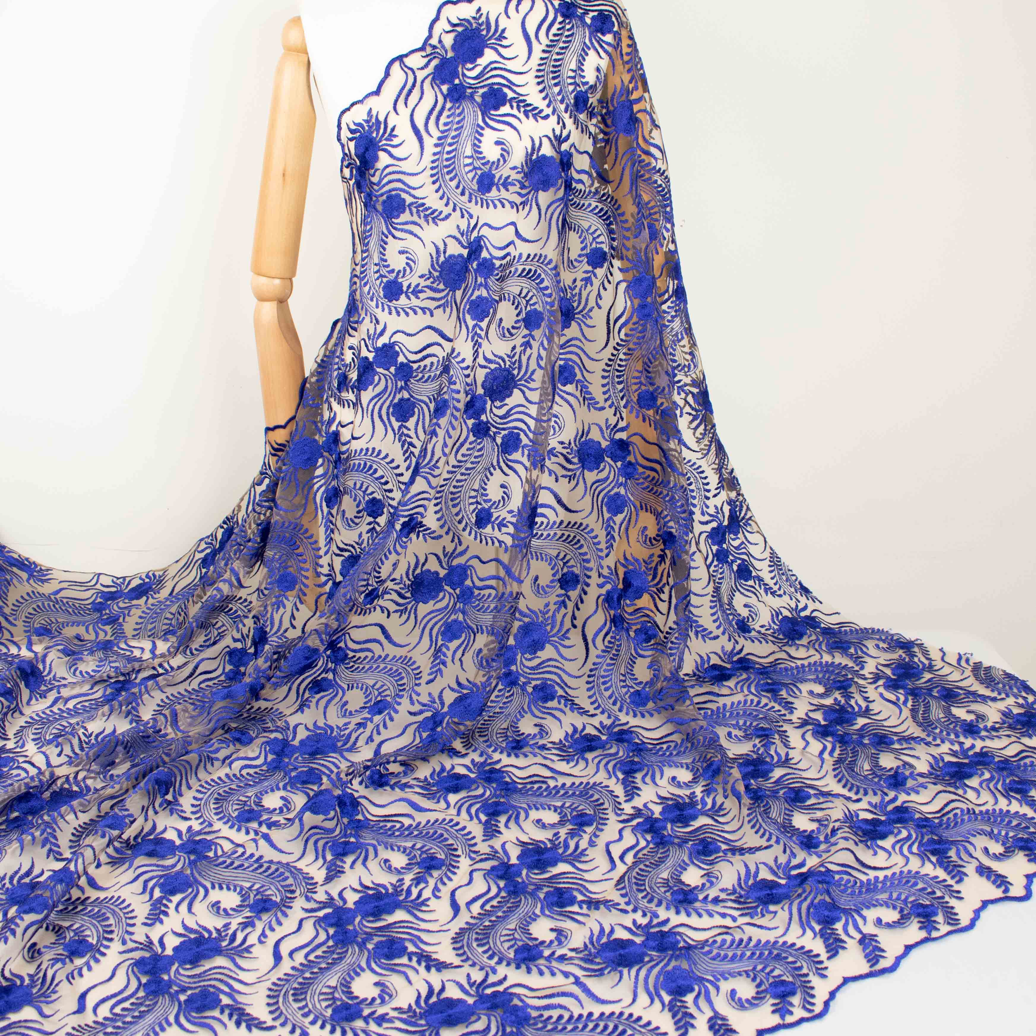 Chantilly French Lace Royal Blue