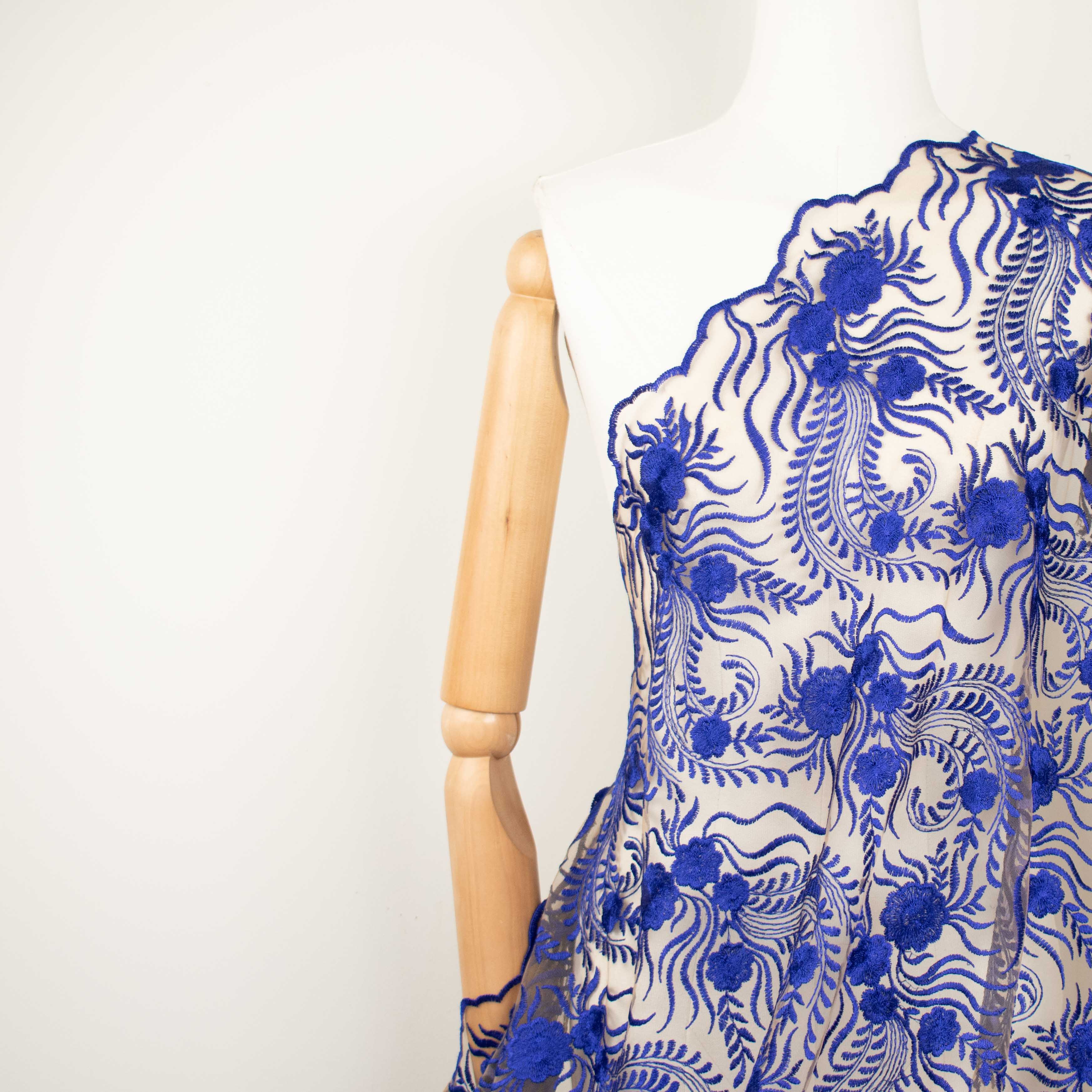 Chantilly French Lace Royal Blue