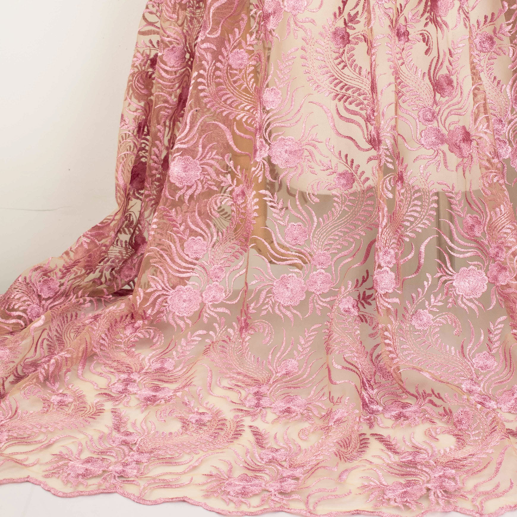 Chantilly French Lace Dusty Pink