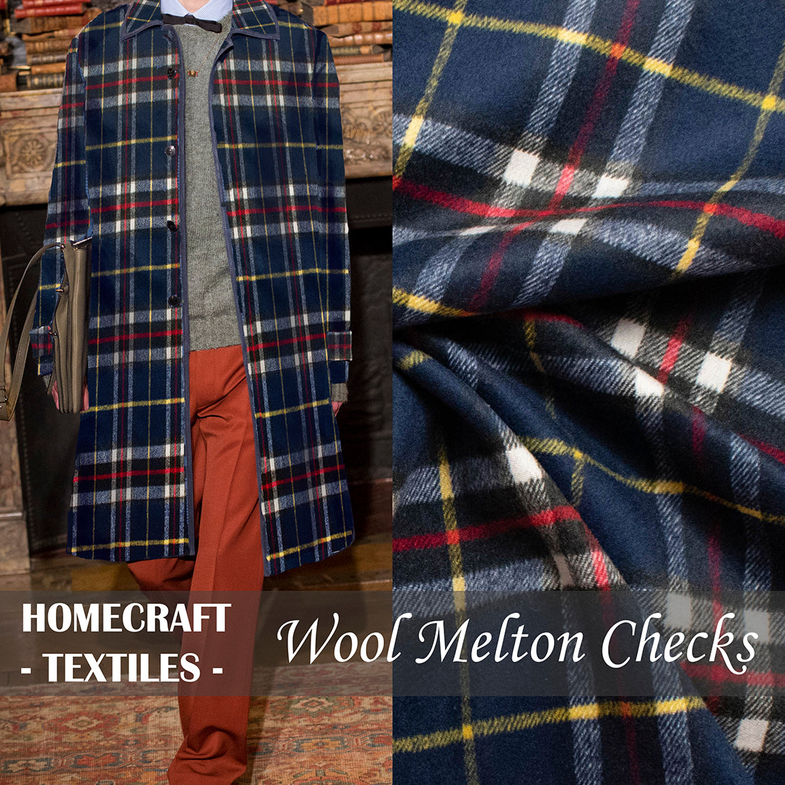 Wool Melton Checks