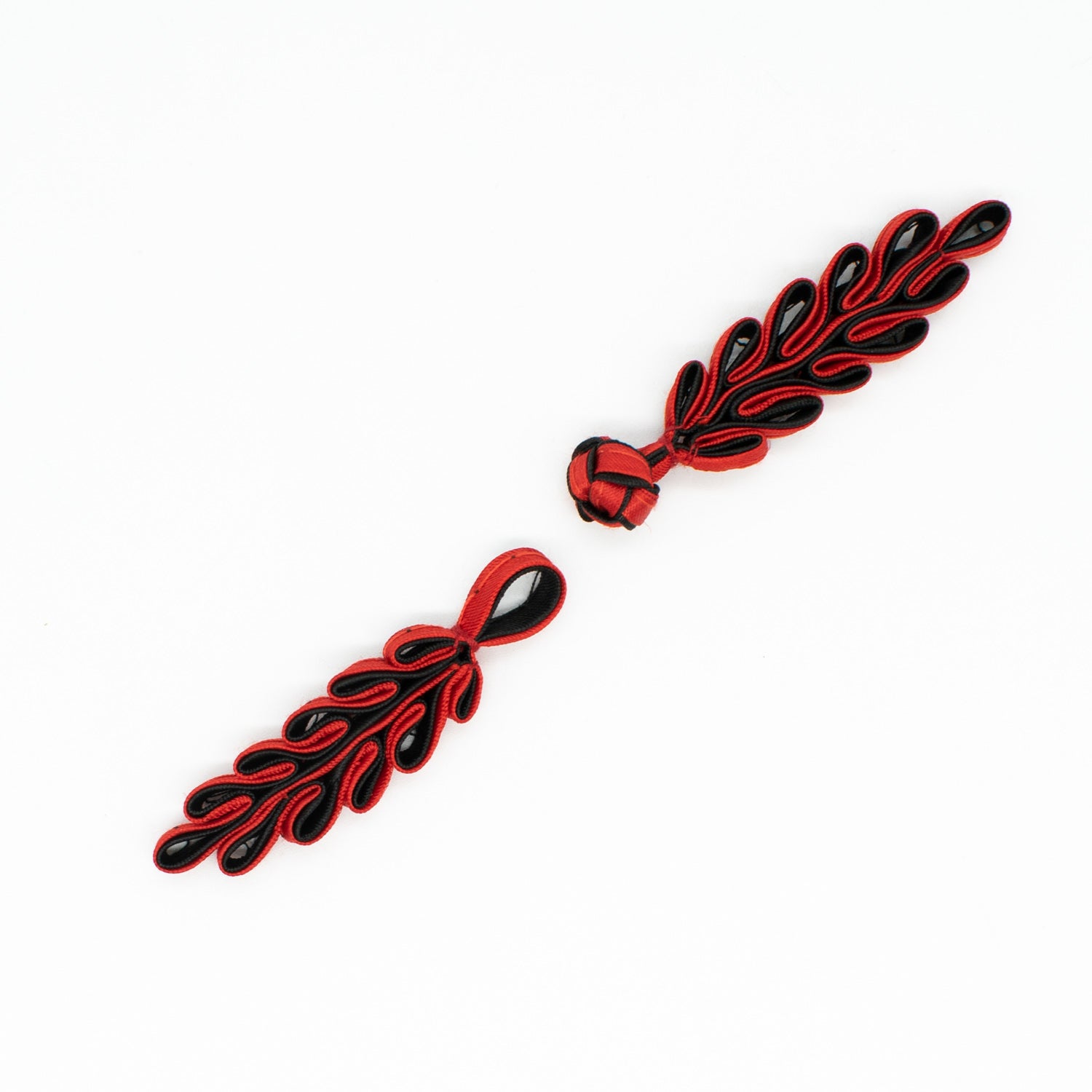 Chinese Button Design-7 Black & Red