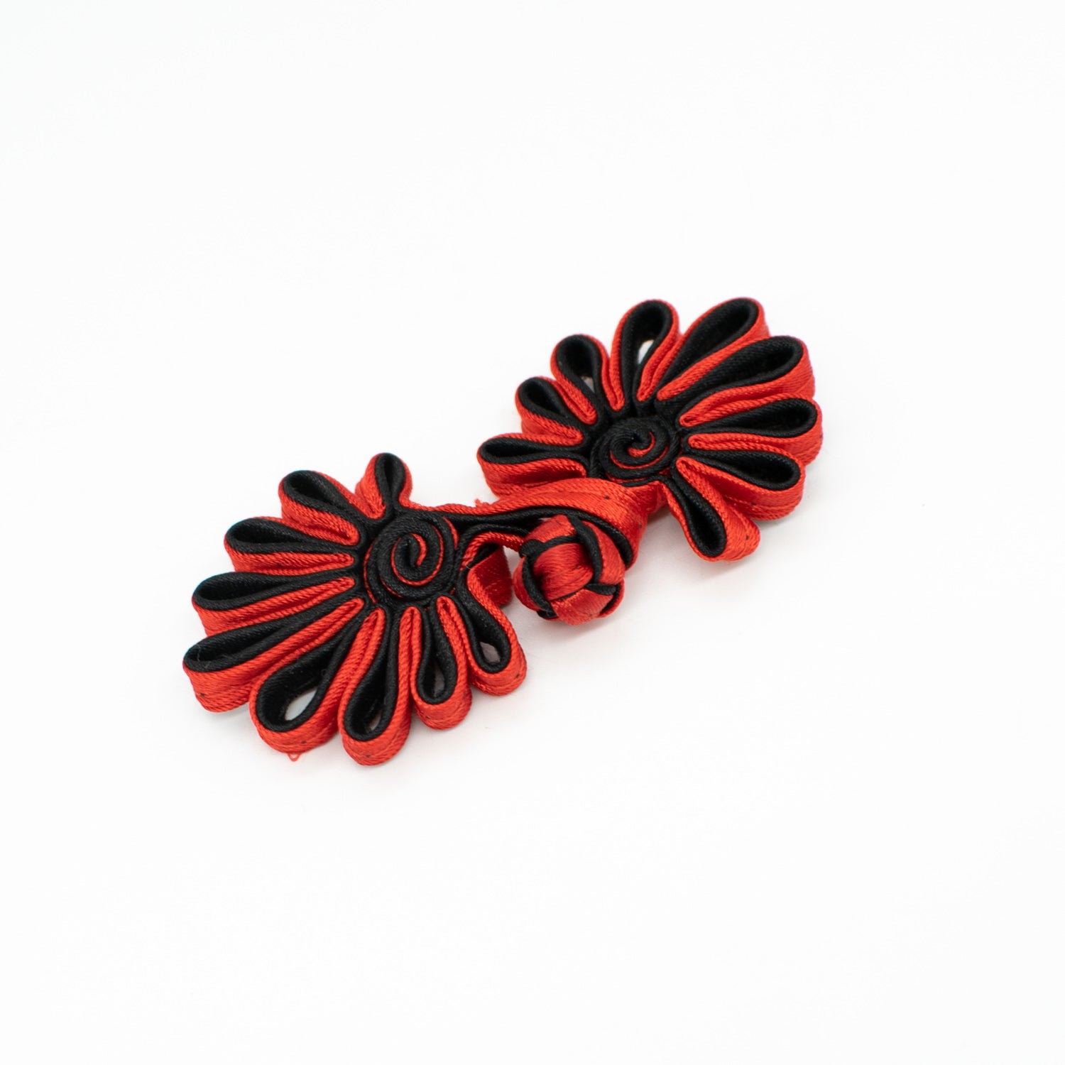 Chinese Button Design-6 Black & Red
