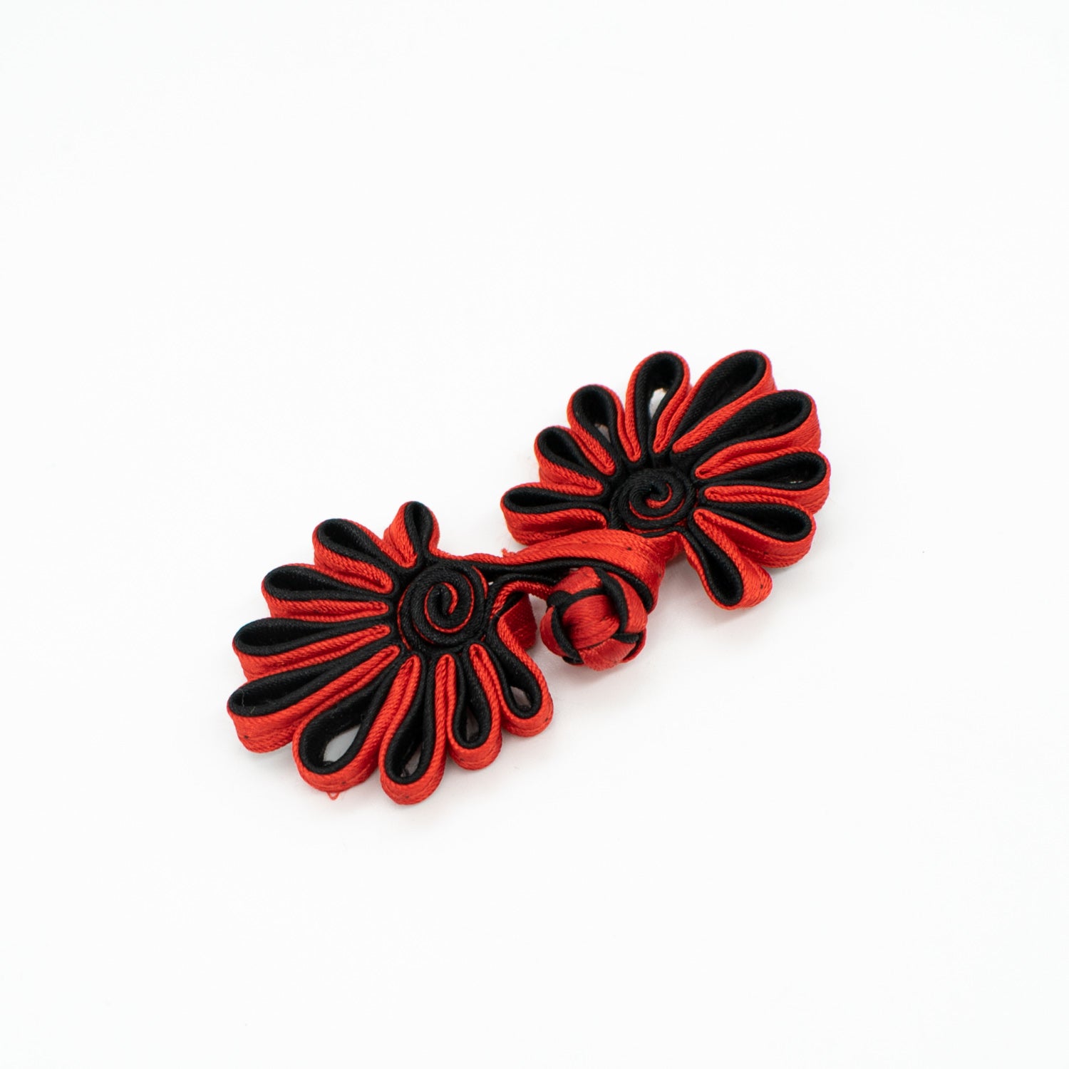 Chinese Button Design-6 Black & Red
