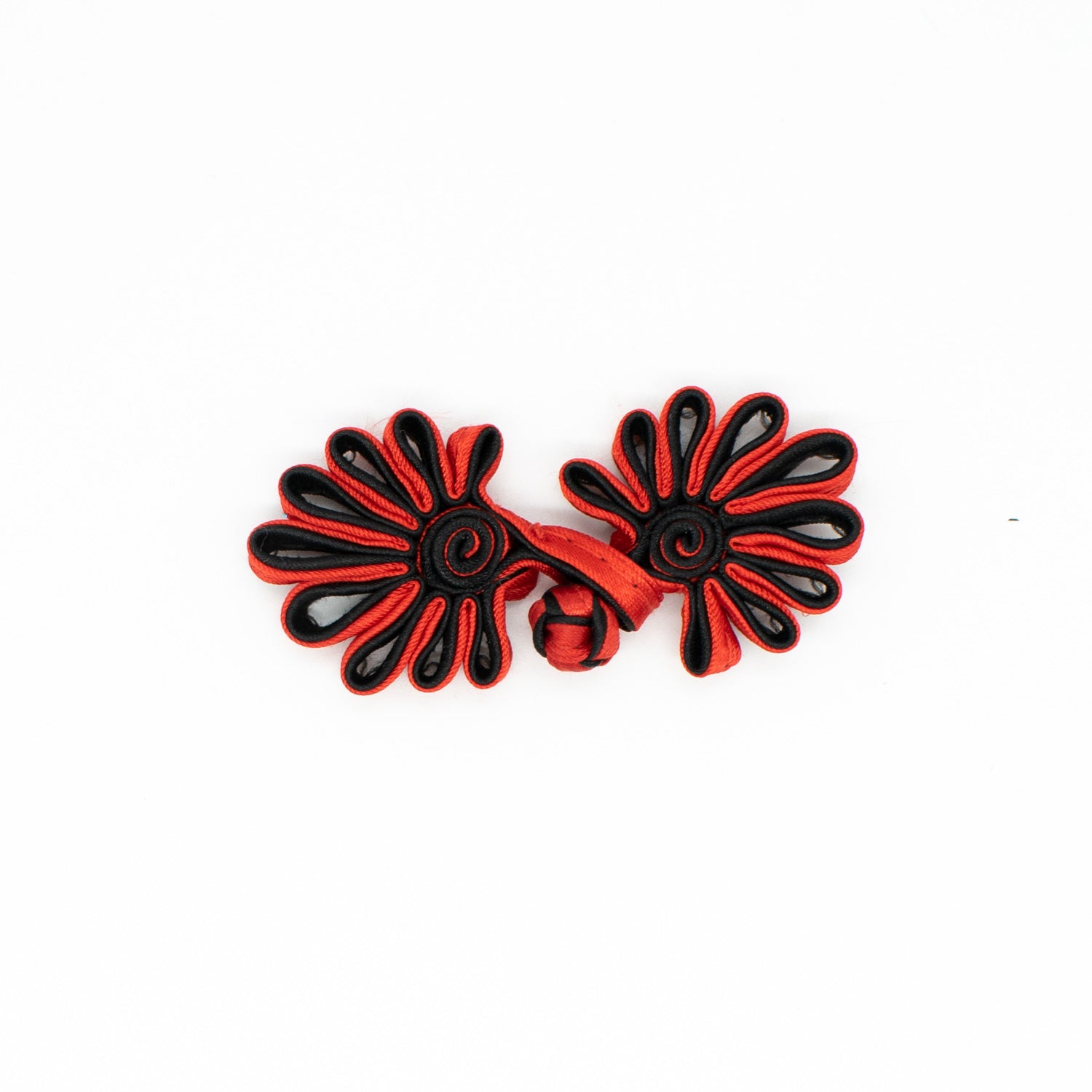 Chinese Button Design-6 Black & Red