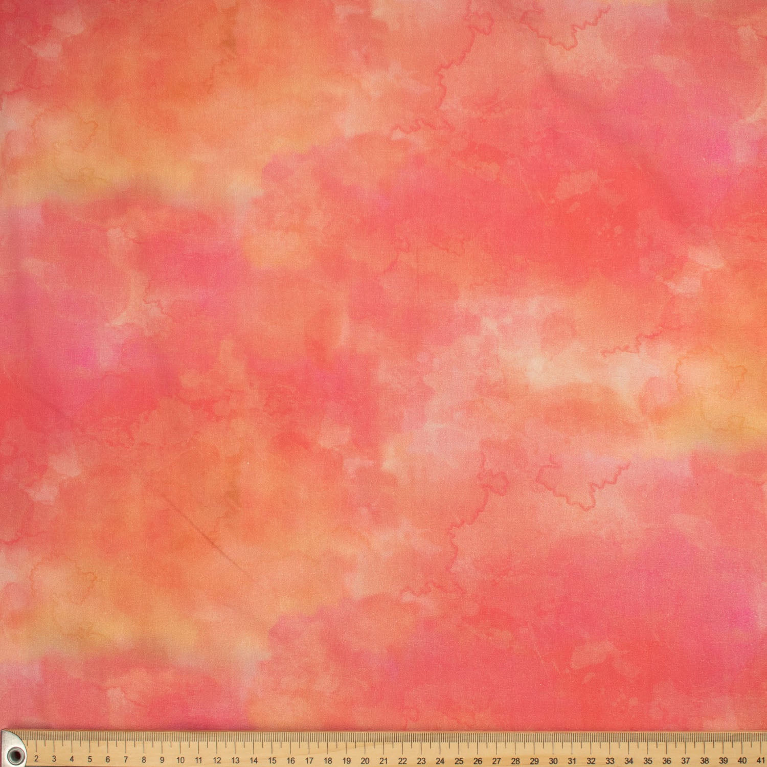 Cloudy Marble Collection #04 Orange Watercolour Shading Cotton Prints