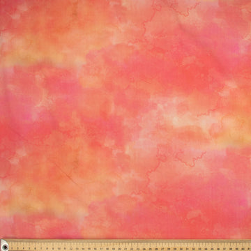 Cloudy Marble Collection #04 Orange Watercolour Shading Cotton Prints