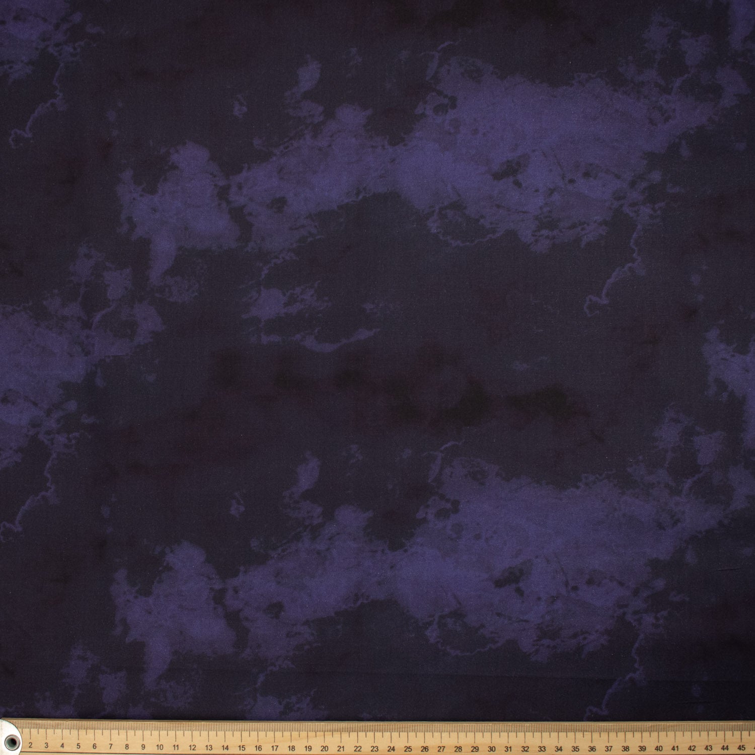 Cloudy Marble Collection #11 Purple & Navy Watercolour Shading Cotton Prints