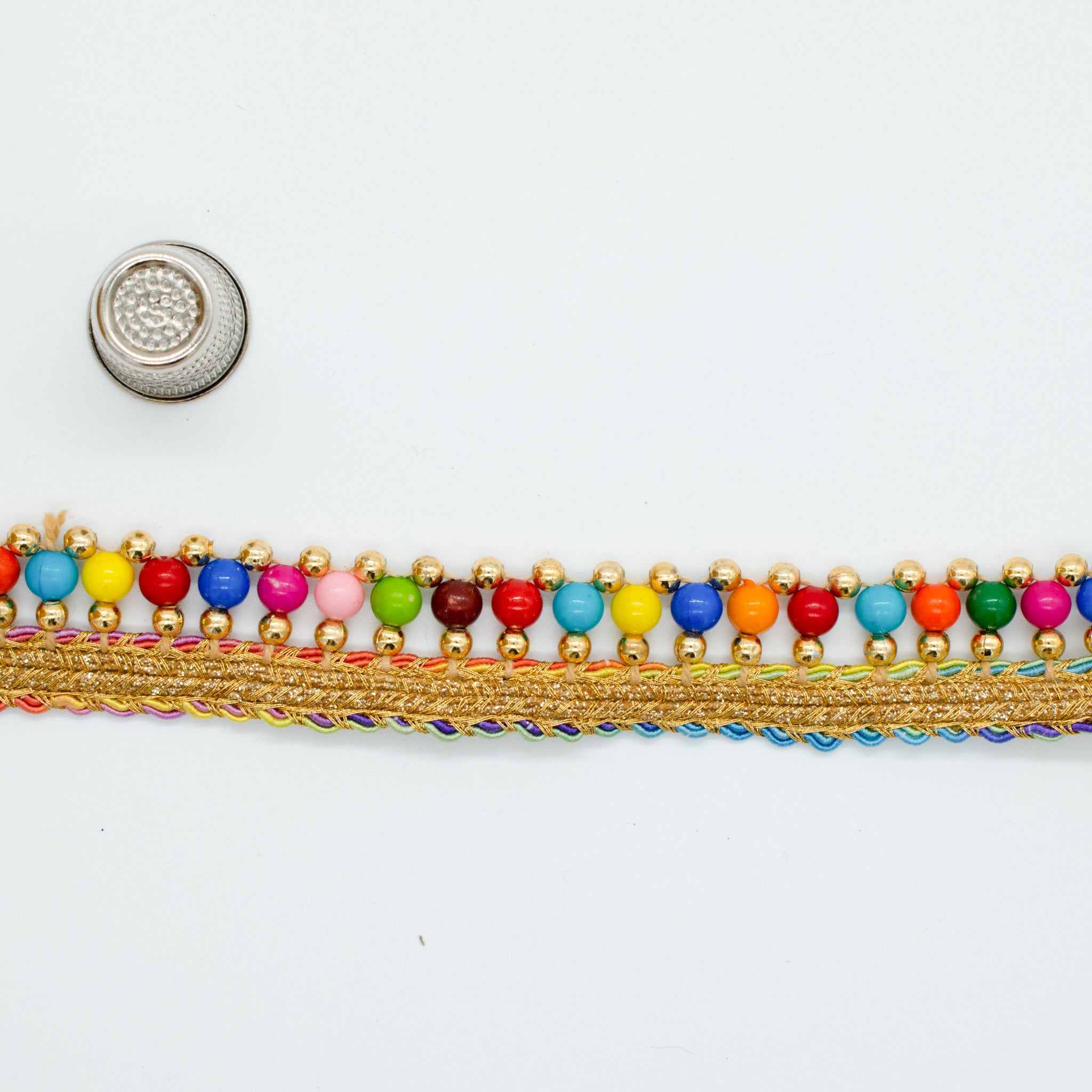 Rainbow Beaded/Bobble Trim 20mm