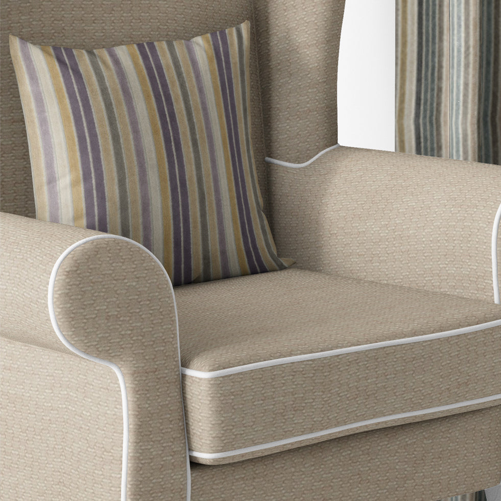 Coquet by Zepel Curtaining/Upholstery Stripes Chenille