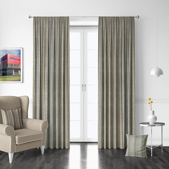 Coquet by Zepel Curtaining/Upholstery Stripes Chenille