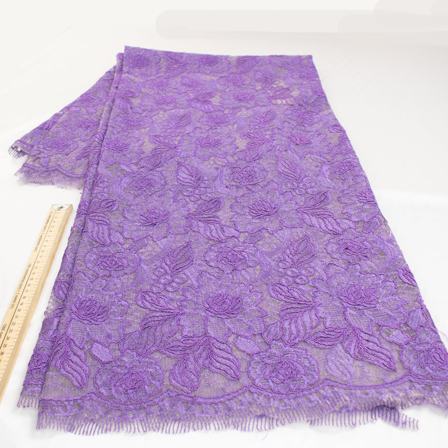 Corded Chantilly Lace Purple