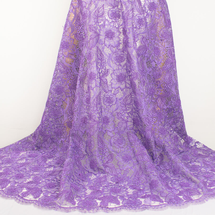 Corded Chantilly Lace Purple