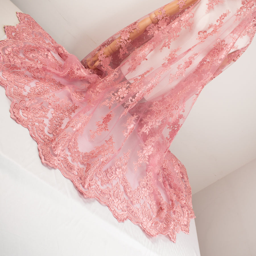 Corded Lace Dusty Pink