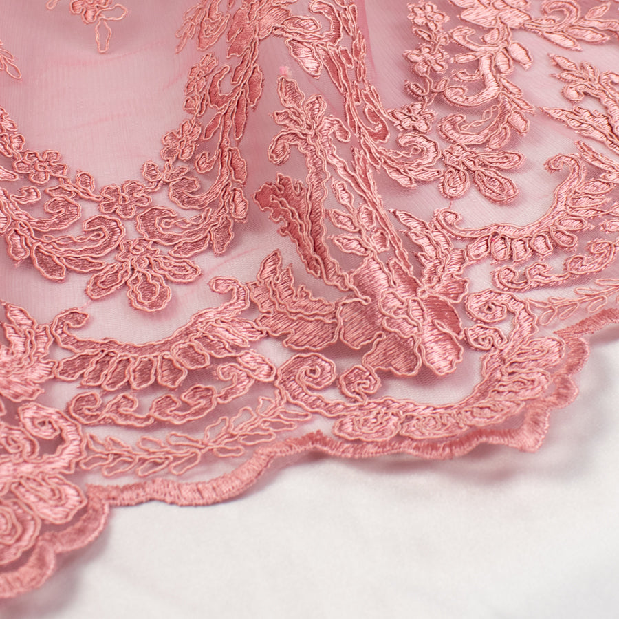 Corded Lace Dusty Pink