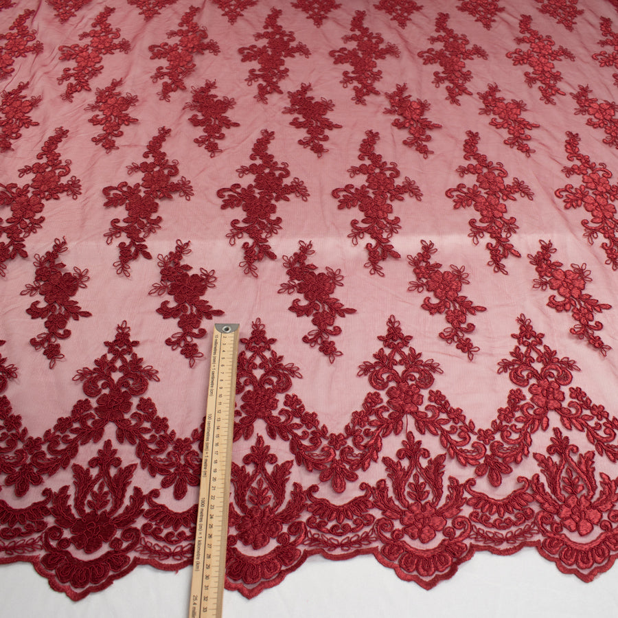 Corded Lace Burgundy