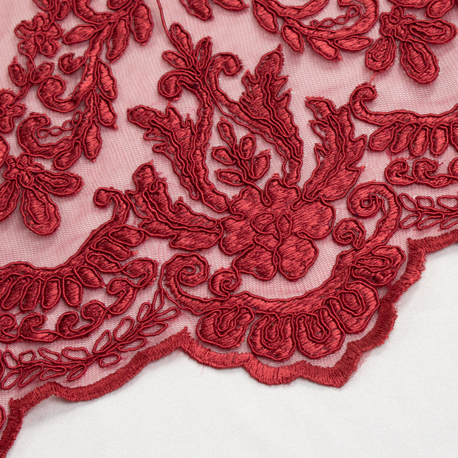 Corded Lace Burgundy