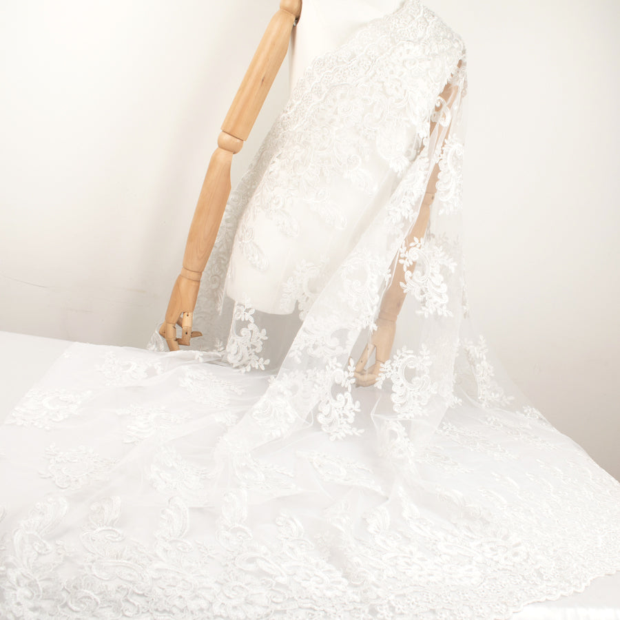 Corded Lace White