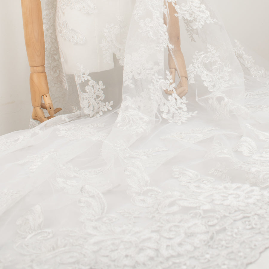 Corded Lace White