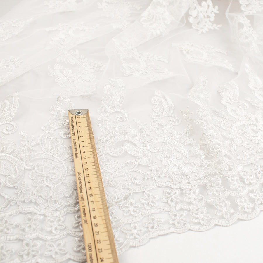 Corded Lace White