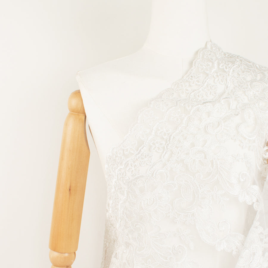 Corded Lace White
