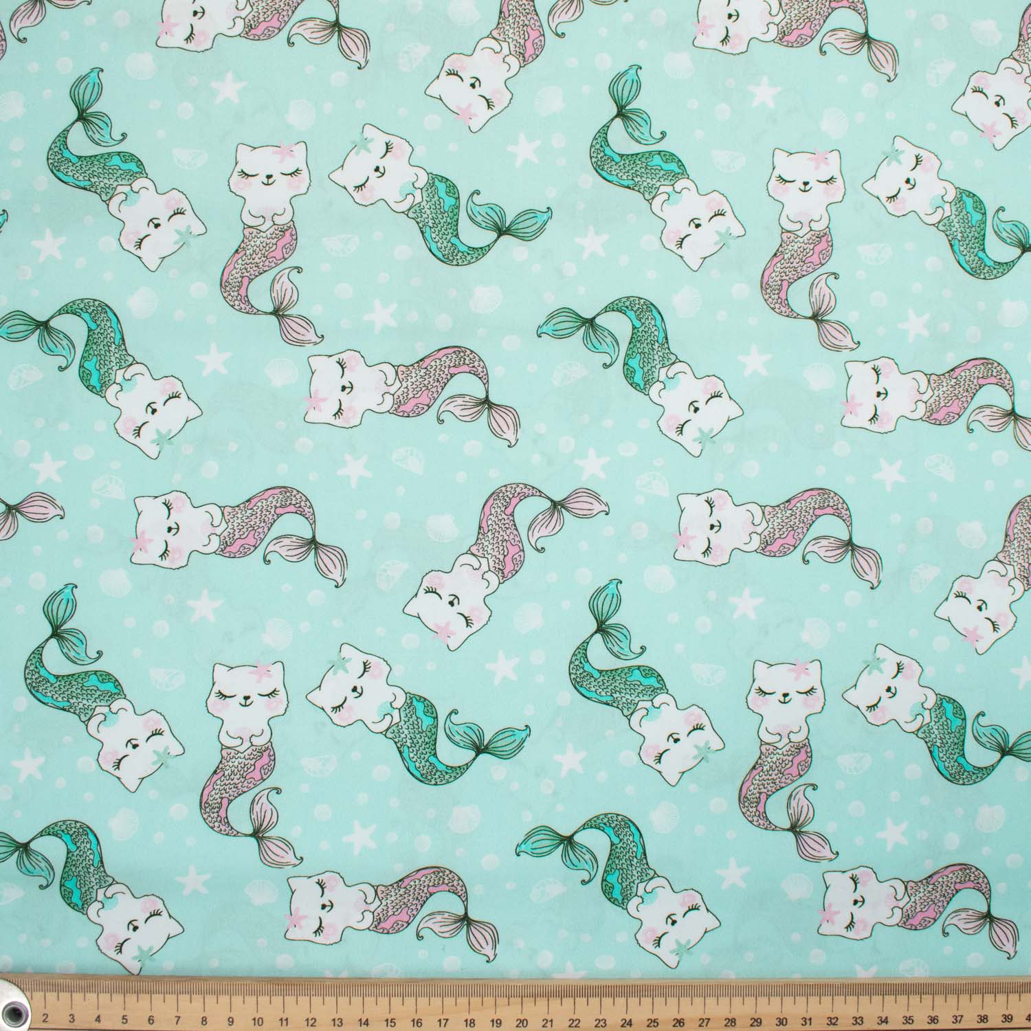 Fantasy Childhood Series Mermaid Kitten Cotton Prints
