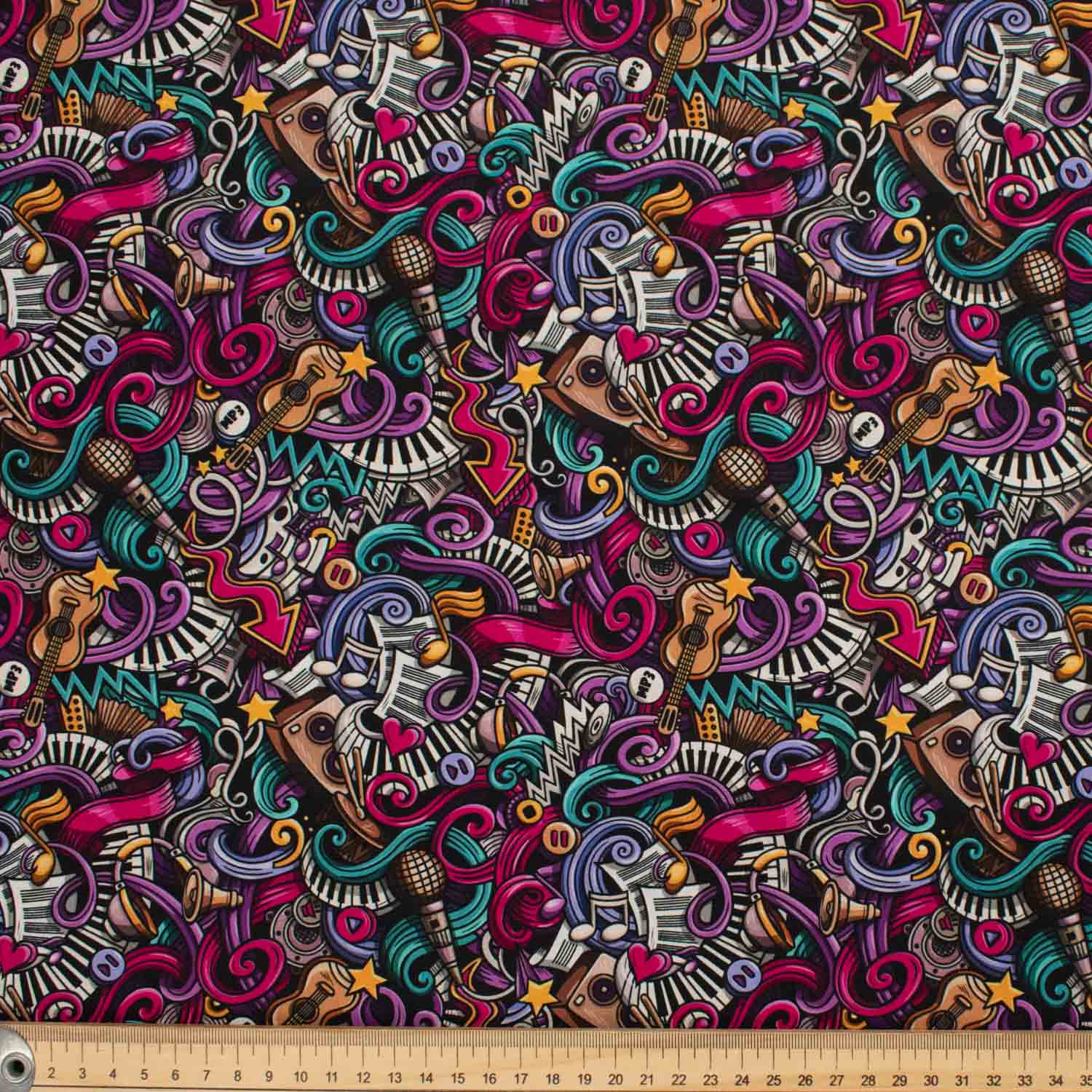 Gothic Characteristic Tone Series Crazy Music Cotton Prints